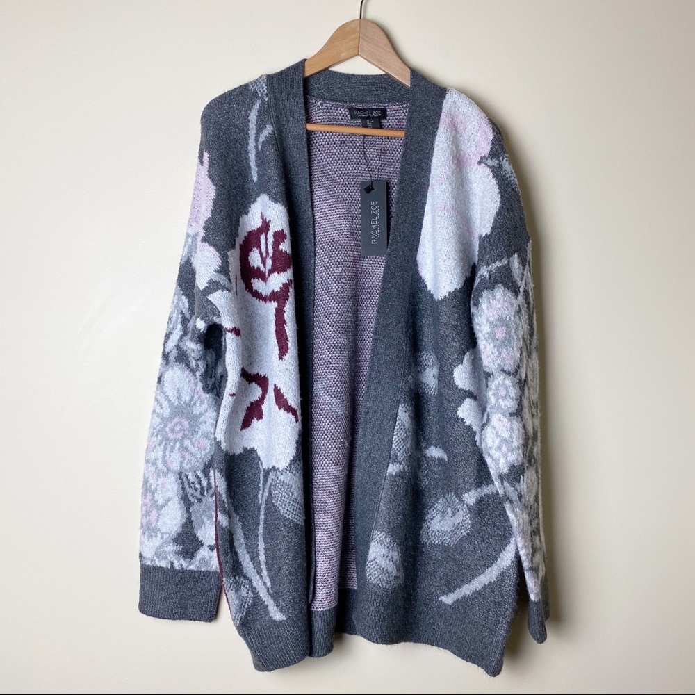 Rachel Zoe Open Front Floral Cardigan NWT